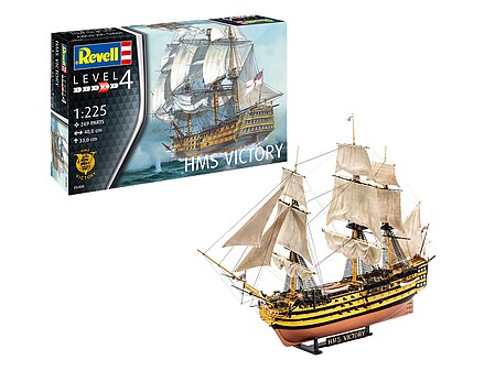  plastic model ship, model ships,HMS Victory -- Plastic Model Sailing Ship Kit -- 1/225 Scale -- #05408